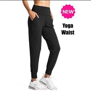 NEW Womens Black Joggers, The Everyday Dress Jogger Athletic Yoga Waist Pants